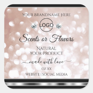 Rose de luxe Shimmer produit Étiquette Bijoux Logo