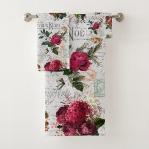 Rose de Noël Vintage Joyeux Noel Ephemera