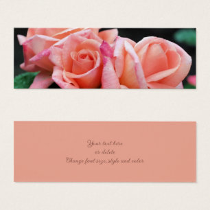 Rose de pêche Trio Flower Mini Signet