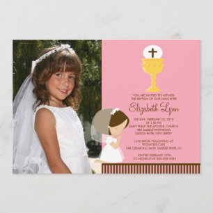 Rose de prière de fille de première invitation de