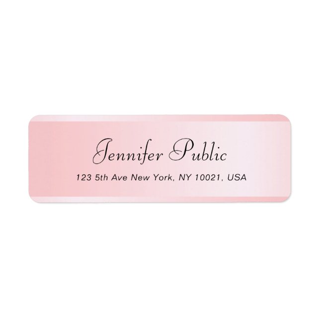 Rose de typographie Modèle or Adresse de retour (Devant)