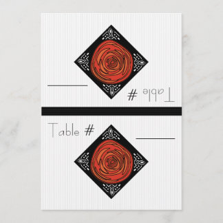 Rose Decofied (Cartes de Numéro de Table Pliables)