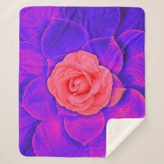 Rose Delight Sherpa Blanket