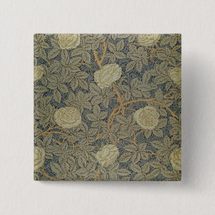 'Rose' design 2 Inch Square Button