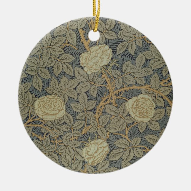 'Rose' design Ceramic Ornament (Front)