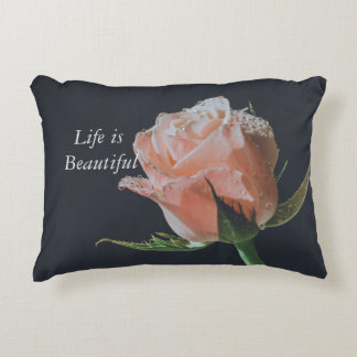 Rose design on Accent pillow 