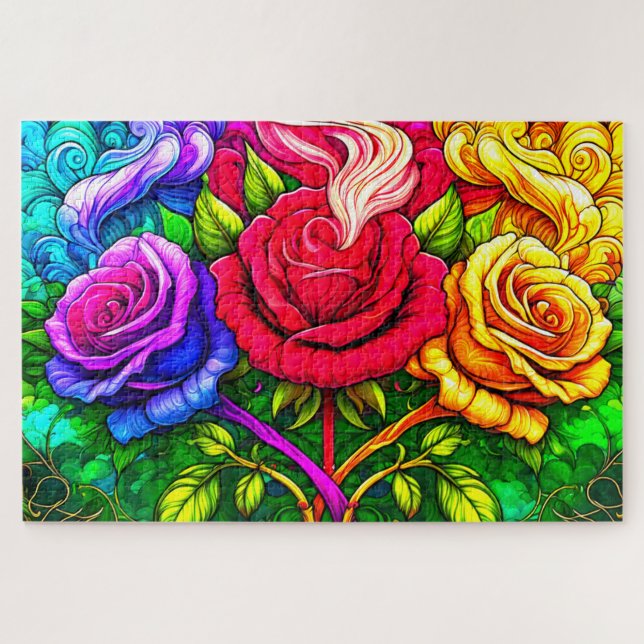 Rose Design Puzzle (Horizontal)