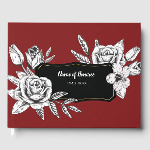Rose Dessin du livre d'or Red Memorial