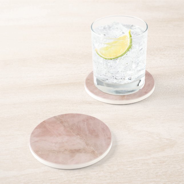 Rose Dessous de verre de grès Quartz (Côté)