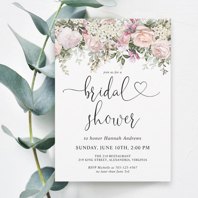 Rose d'été Jardin Floral Nuptiale Invitation (Créateur téléchargé)