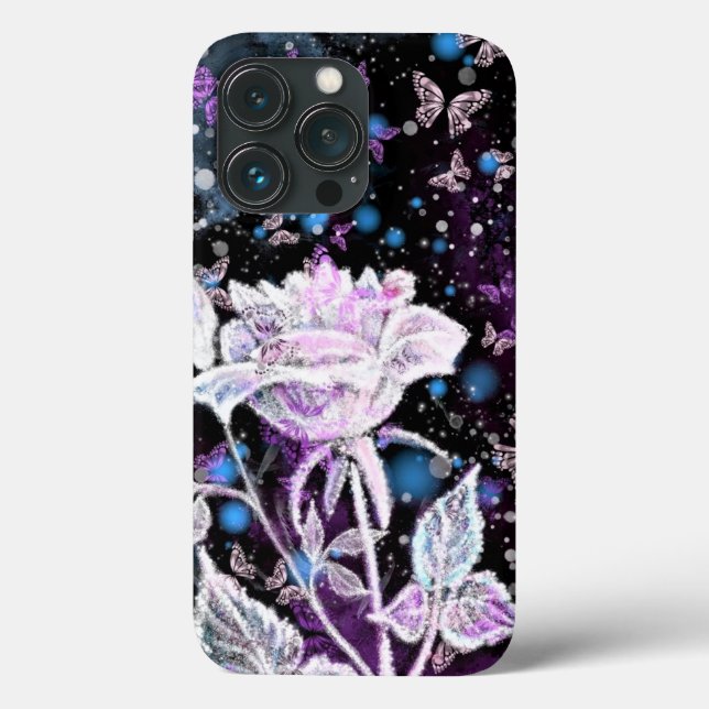 Rose d'hiver et coque iphone de papillons (Verso)