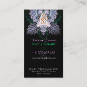 Rose diamant fractal Carte de visite noir