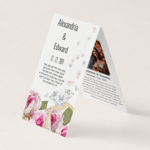 Rose Diamond Ring Fiançailles Mariage Photo