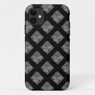 Rose-Diamonds-17-Silver-Black-iPhone 5/5s Case
