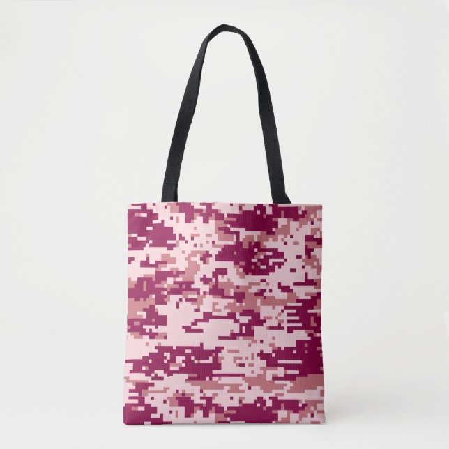 Rose Digital Camo Pattern Tote Bag (Front)