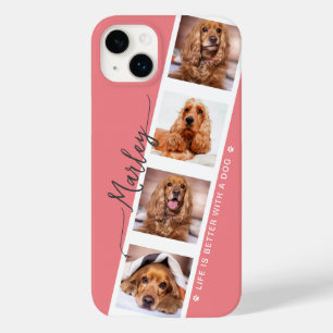 Rose Dog Photo Collage, Life is better with a Dog Case-Mate iPhone 14 Plus Case