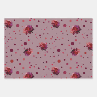 Rose & Dot Wrapping Paper Sheet