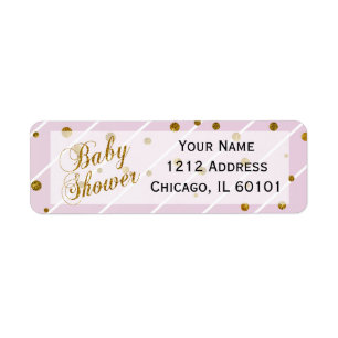 Rose doux de bébé et baby shower des confettis