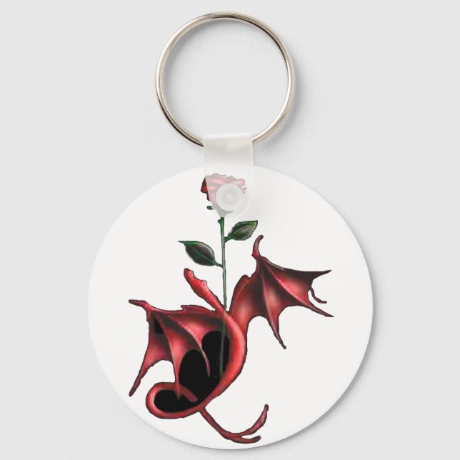 Rose Dragon Keychain (Front)