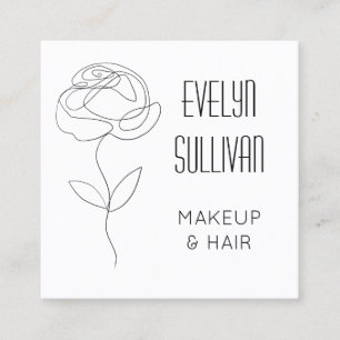 Rose drawing business card