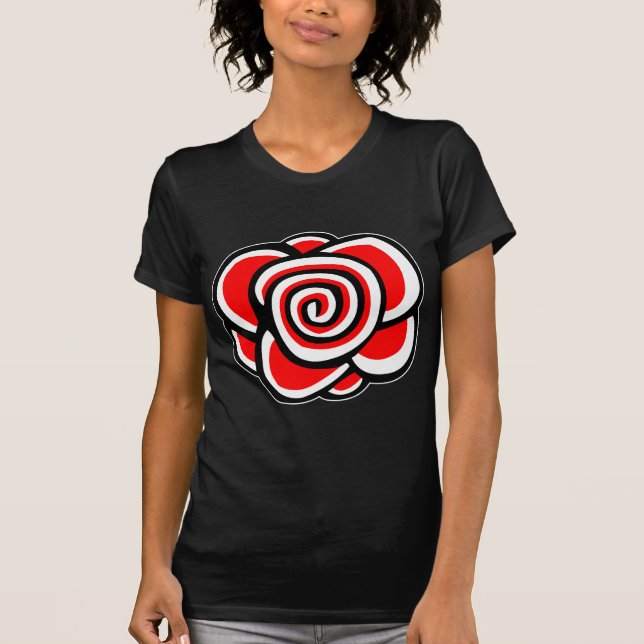 Rose Drawing - Customized T-Shirt (Front)