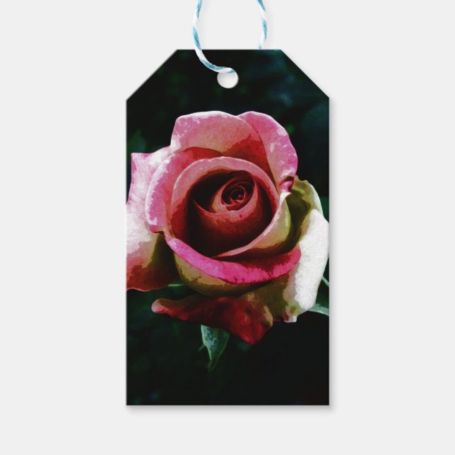 rose drawing gift box tags (Front)