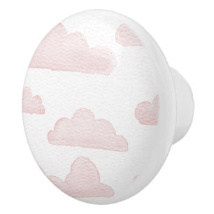 Rose Dreamtime Watercolor Clouds Ceramic Pull