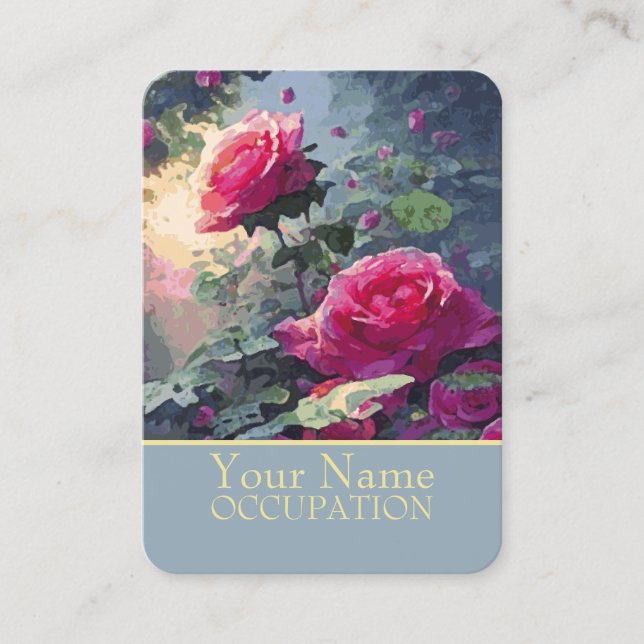 Rose du printemps - Carte de visite (Devant)