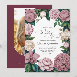 Rose Dust, Silk Blush & Porcelain Cream Wedding Invitation