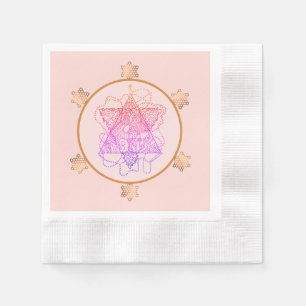 Rose Elegant Jewish Star Paper Napkins 