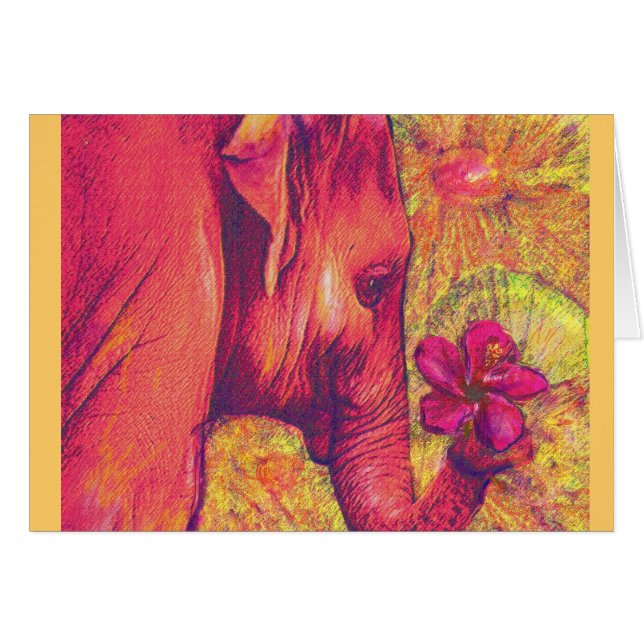 rose elepant avec la ketmie (Devant Horizontal)