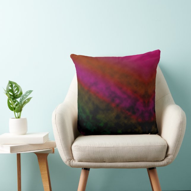 Rose Ember Fade Throw Pillow (Chair)