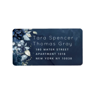 Rose en cascade mariage RSVP Étiquette d'enveloppe