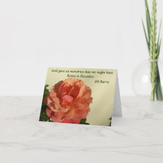 Rose en décembre Carte pour notes