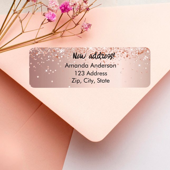 Rose en or confetti déplacé nouvelle adresse de re (Créateur téléchargé)