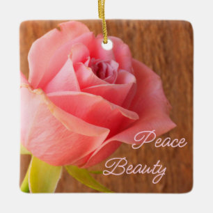 Rose Encouragement Ceramic Ornament