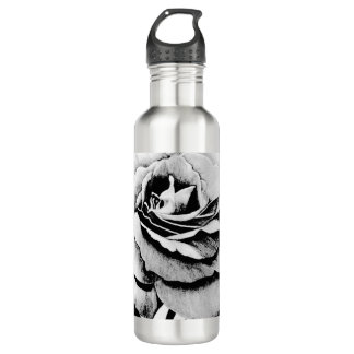 Rose Engraved 24oz Water Bottle
