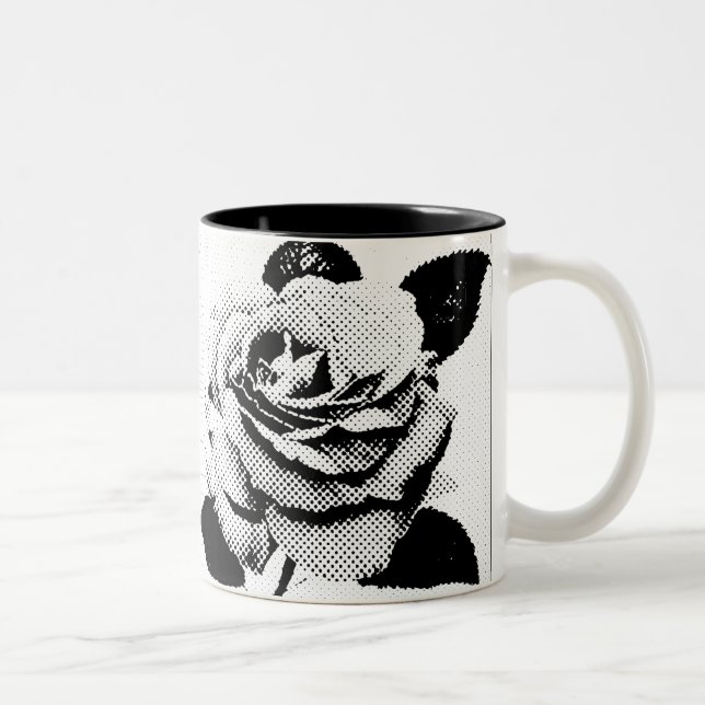 Rose Engraved Two-Tone Mug (Right)