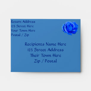 Rose Envelopes Personalized Blue Roses Envelopes
