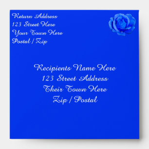 Rose Envelopes Personalized Blue Roses Envelopes