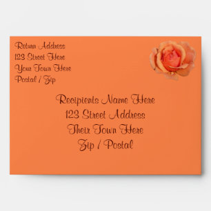 Rose Envelopes Personalized Orange Roses Envelopes