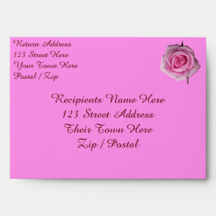 Rose Envelopes Personalized Pink Roses Envelopes