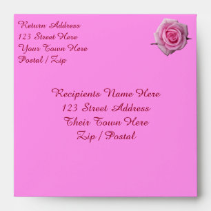 Rose Envelopes Personalized Pink Roses Envelopes