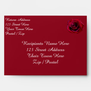 Rose Envelopes Personalized Red Roses Envelopes