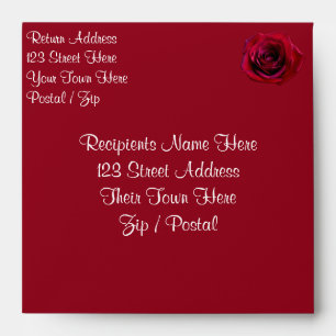 Rose Envelopes Personalized Red Roses Envelopes
