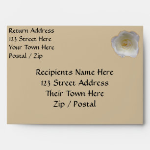 Rose Envelopes Personalized White Roses Envelopes