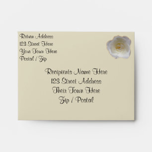 Rose Envelopes Personalized White Roses Envelopes