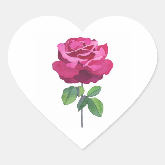 Rose essence heart sticker (Front)