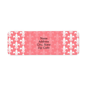 Rose et blanc Fleur de Lis Motif