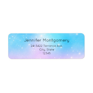 rose et bleu Pastel Gradient Sky Adresse